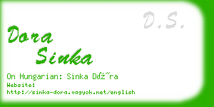 dora sinka business card